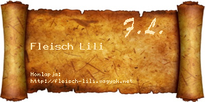 Fleisch Lili névjegykártya